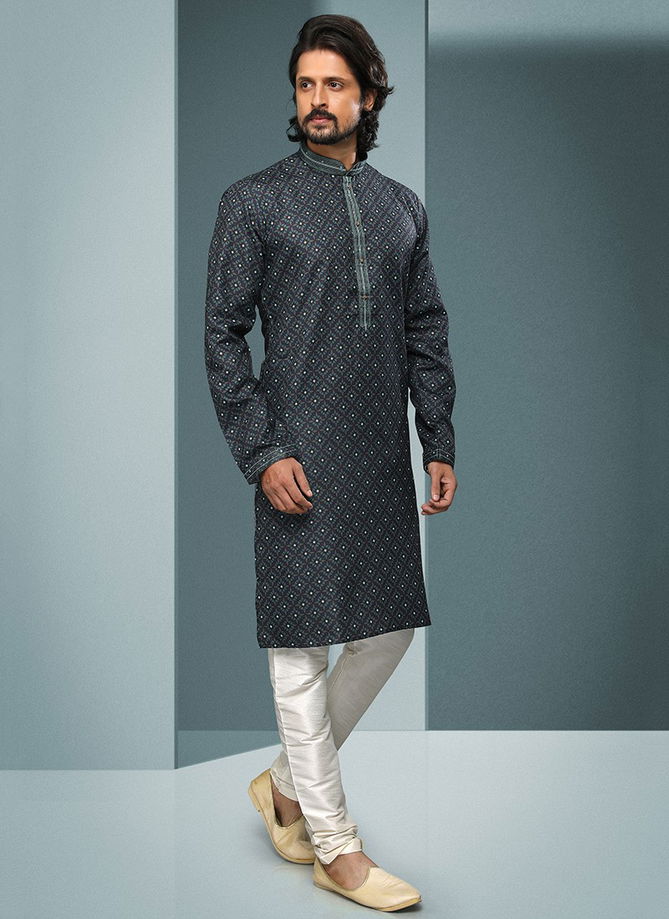 Teal Green Colour Creation Vol 27 New Latest Designer Party Wear Cotton Kurta With Pant Collection 1591